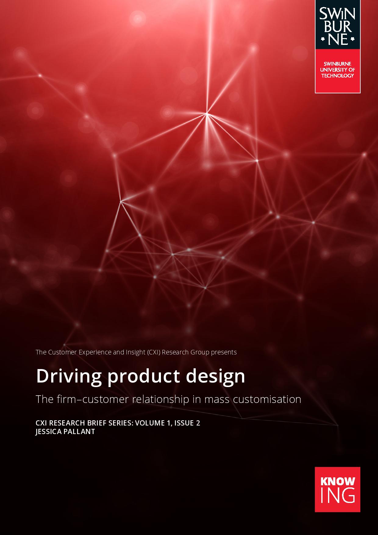 Driving product design: The firm-customer relationship in mass customisation