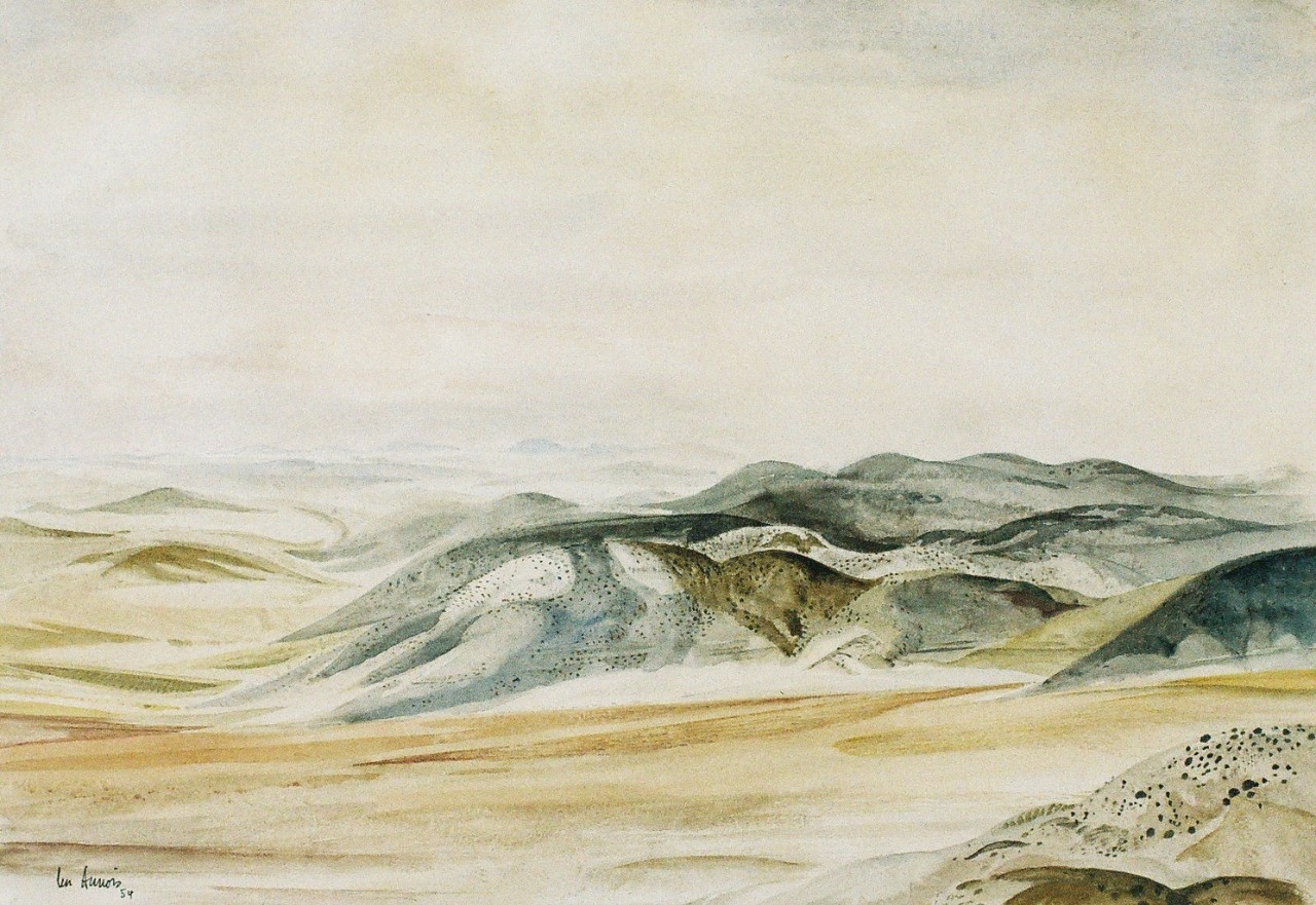 Panorama painting of hills