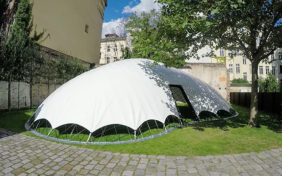 SheltAir with outer cover and gridshell