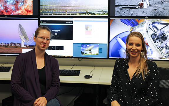 Renee Spiewak and Rebecca Allen from the Centre for Astrophysics and Supercomputing