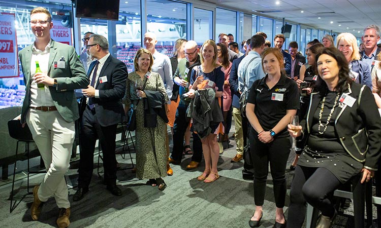 Event: Sport Innovation Research Group Launch - Attendees listen to introductory speeches