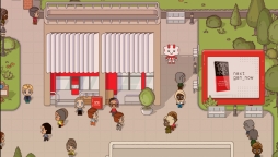 A gamified illustration of the Swinburne Hawthorn campus and students exploring Swintopia, our virtual campus experience. 