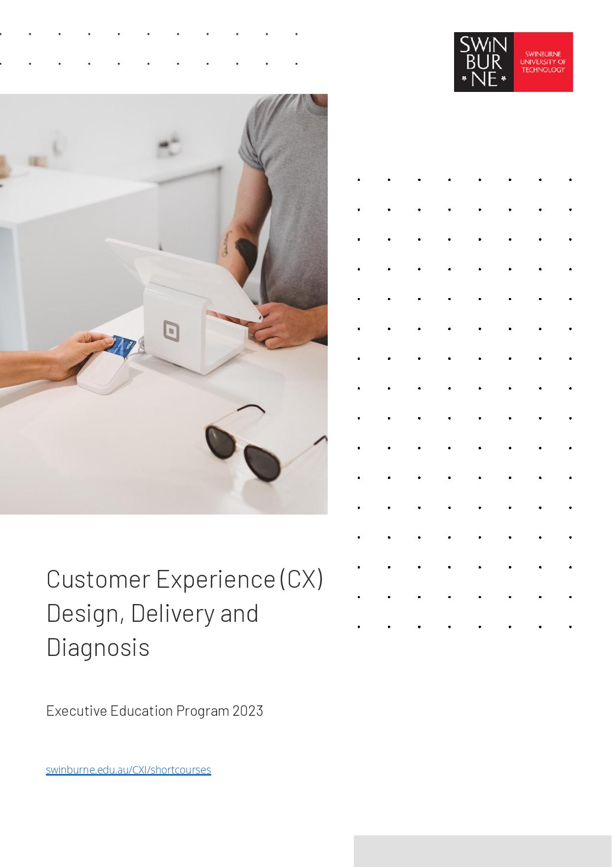 Customer Experience (CX) Design, Delivery and Diagnosis