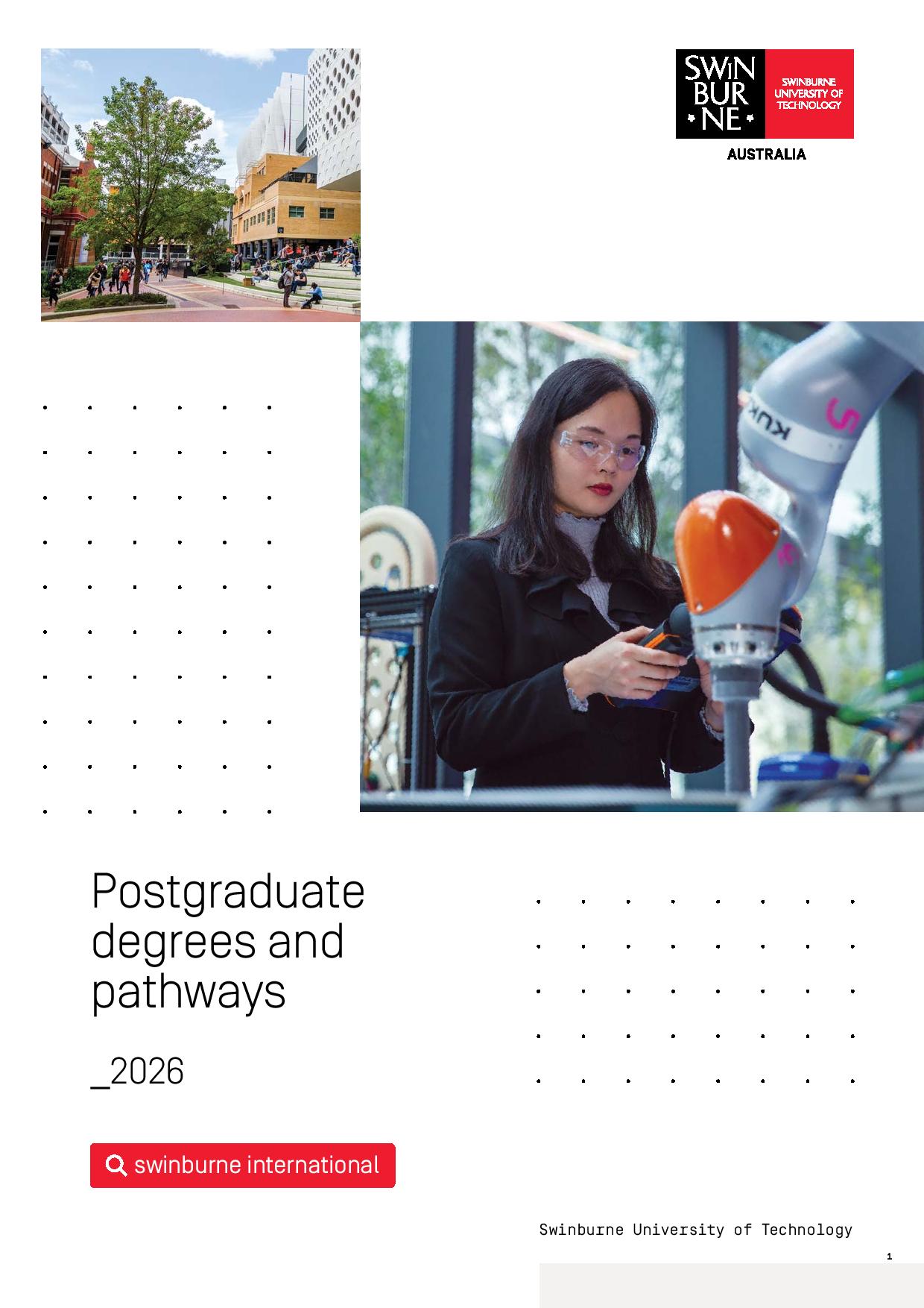 Postgraduate degrees and pathways 2026