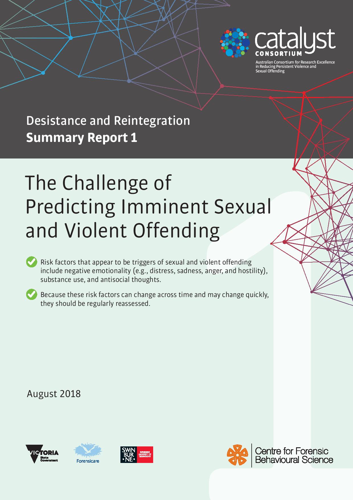 The challenge of predicting imminent sexual and violent offending