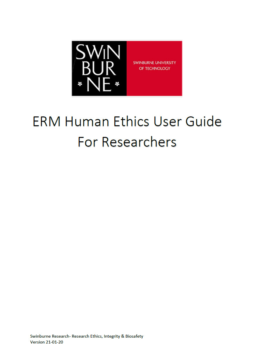 Human ethics user guide