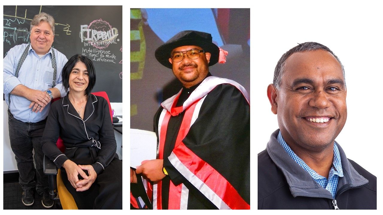 Pictured from left to right are the finalists for the Innovative Planet Impact Award are:  Christopher and Gabrielle Taylor;Dr. Muhammad Khusairy Bin Bakri;Peter Murray