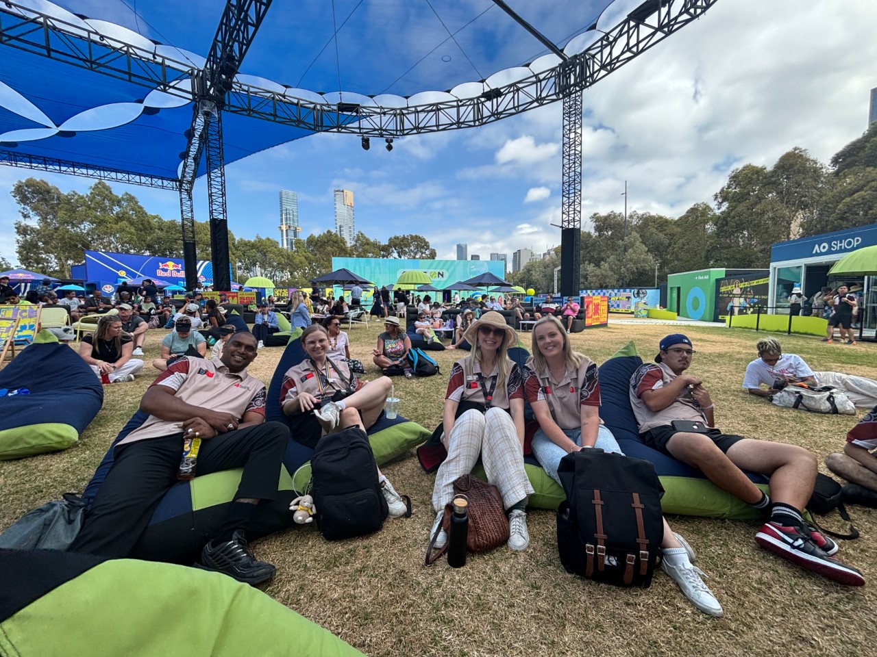 Students got to participate in the Welcome to Country ceremony at the Australian Open