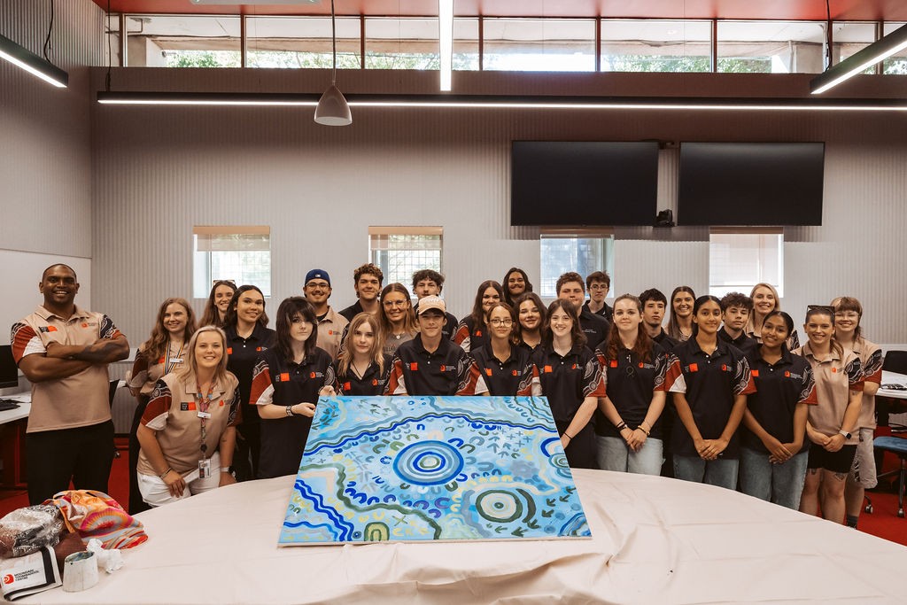 Students participated in an art workship facilitated by an Indigenous artist