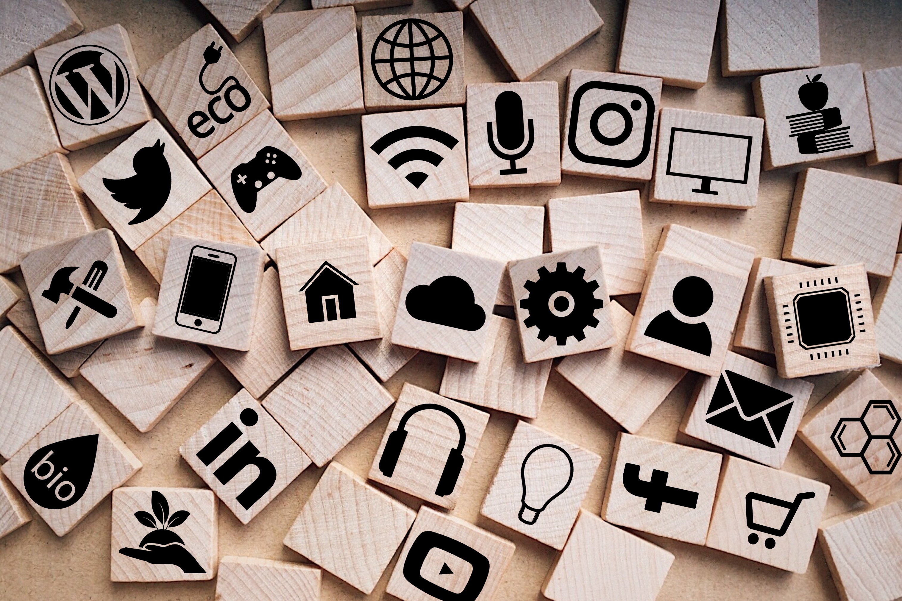 A collection of social media icons