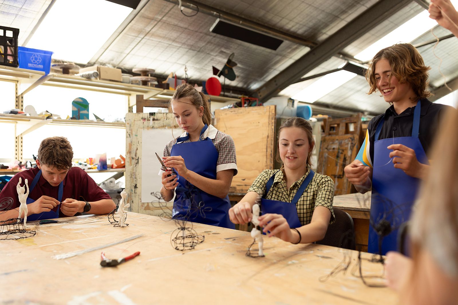 High school students taking part in the creative VCTE program