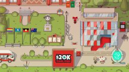 Screenshot of Swintopia with $20k travel prize billboard