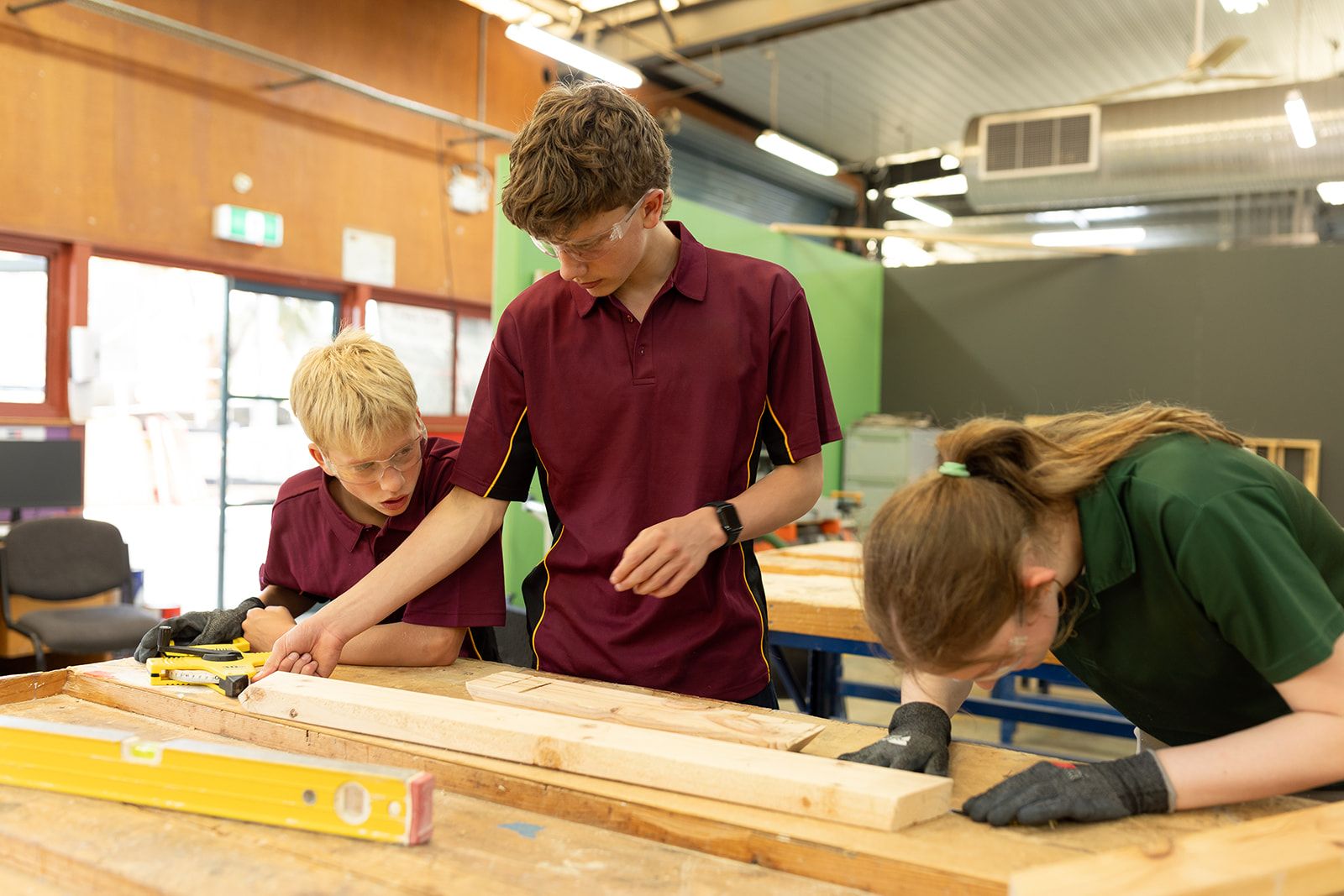 Swinburne Future Students - High school students woodworking