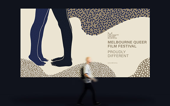 Alex Darbyshire concept art for Melbourne Queer Film Festival. 