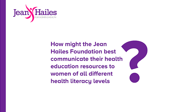 Design concept and capstone project for Jean Hailes Foundation by Luke Ebert