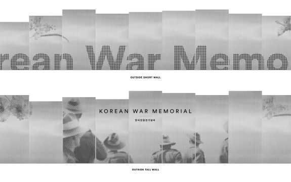 External view of panels at the Korean War Memorial