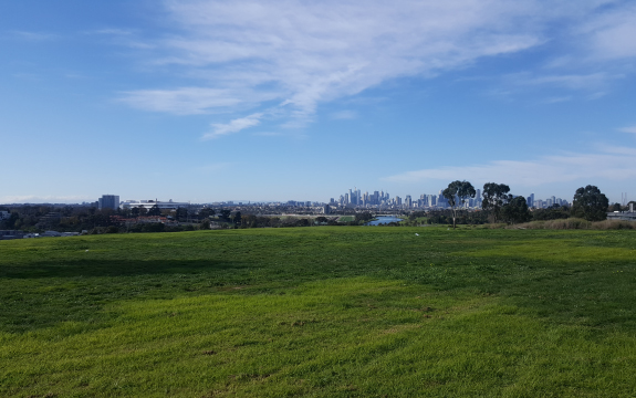 View of the Korean War Memorial site in Footscray
