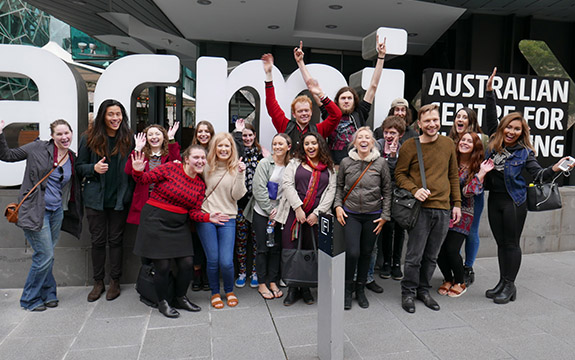 A group of students at ACMI. 