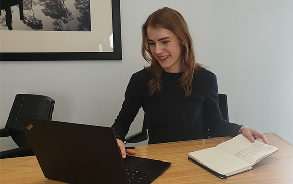 Marketing and Advertising student, Natalie Collett, who is undertaking a professional placement at Bendigo Bank.