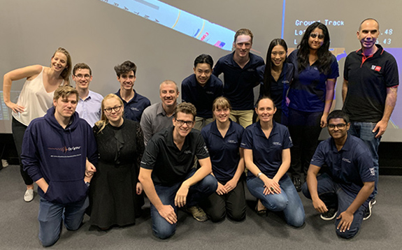 SHINE 2019 team at launch viewing event in Swinburne's Virtual Reality Theatre