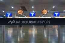 Melbourne airport check-in zone
