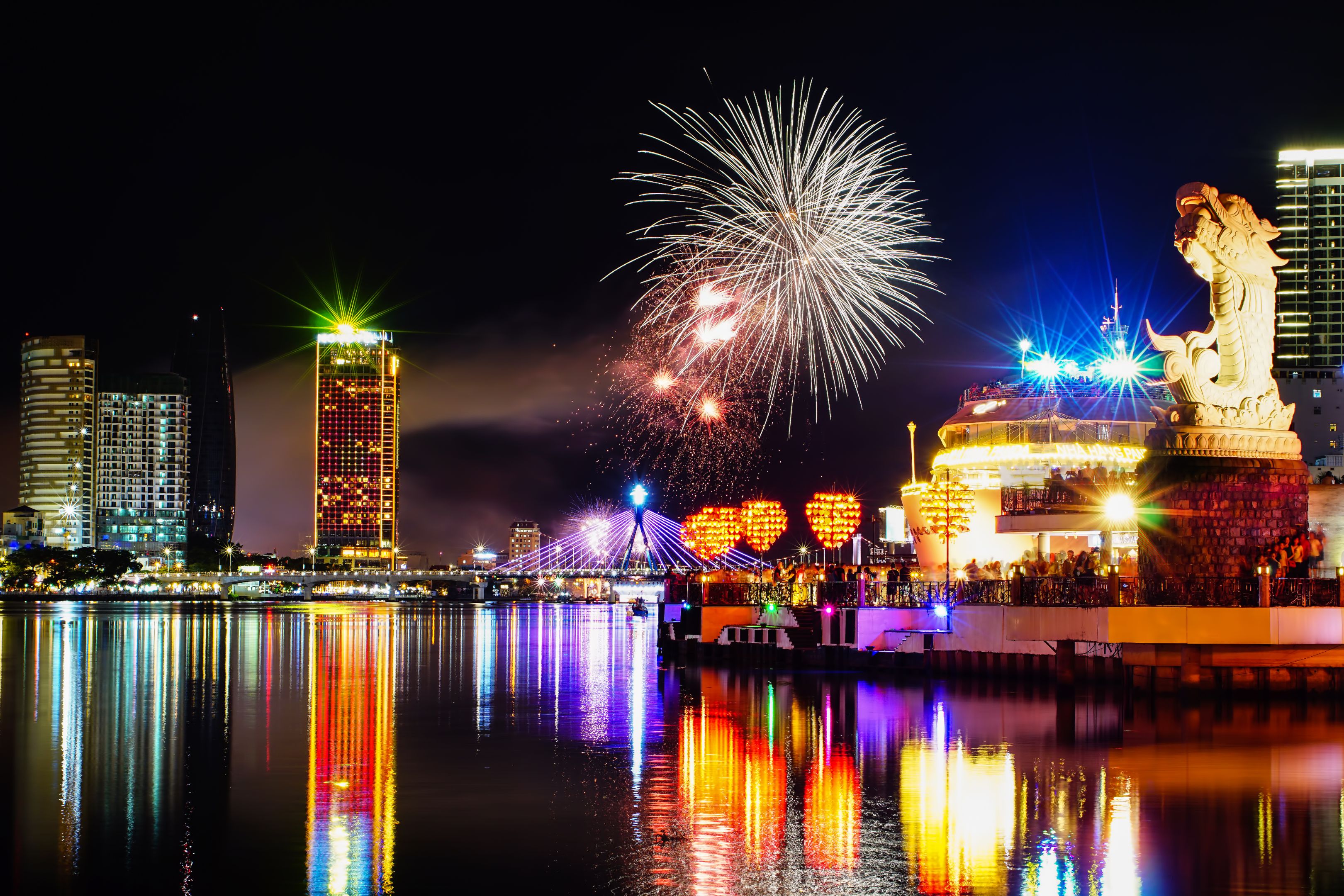 Firework festival in DaNang city.