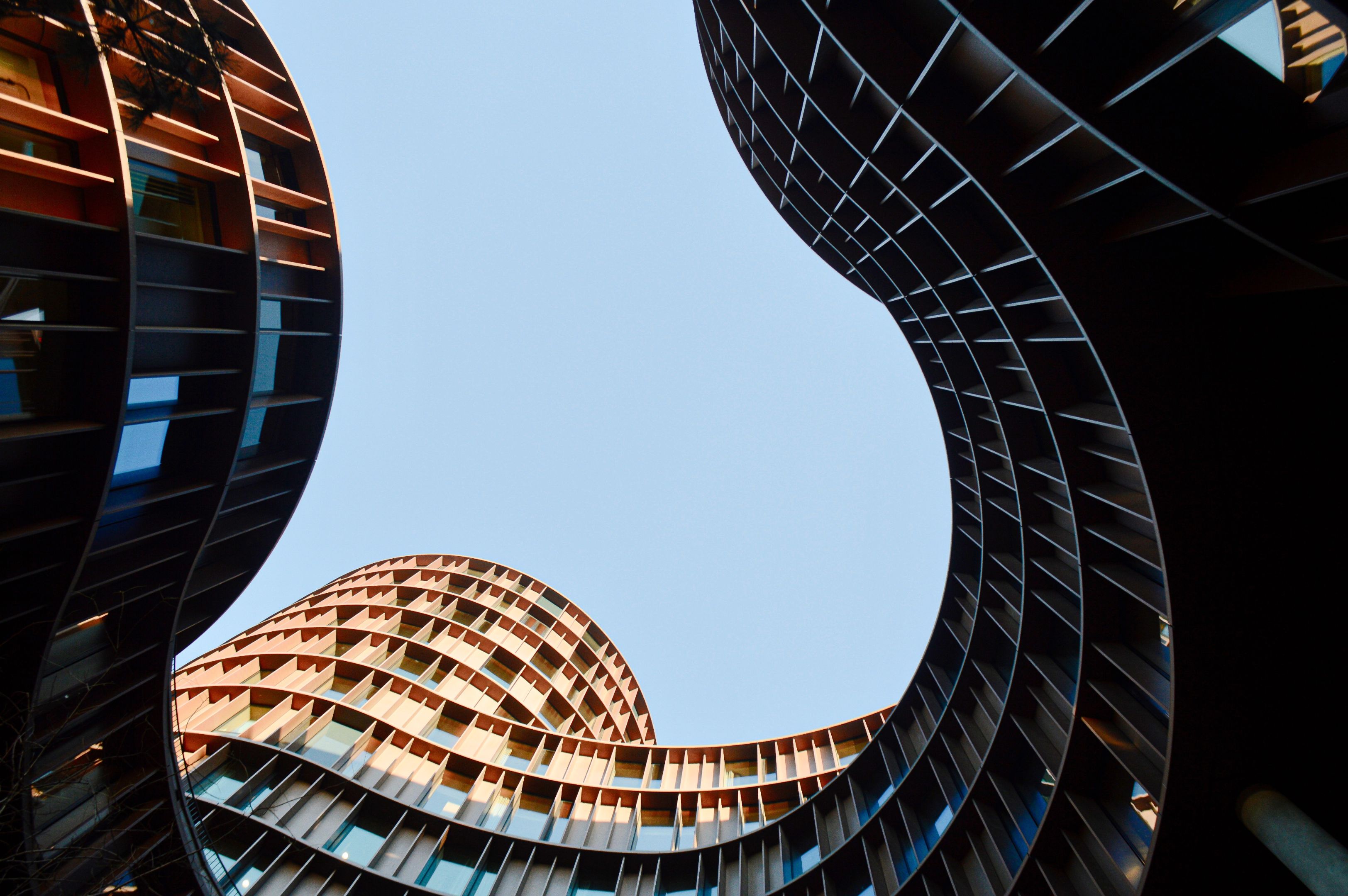 Image of the architecture of Axel Towers building in Copenhagen Denmark