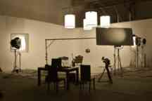Studio shooting set with low lighting