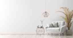 Interior with armchair and coffee table 3d rendering