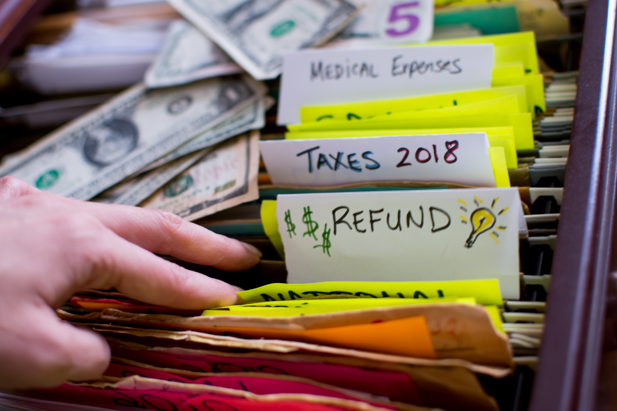 Tax refund and tax return preparation.