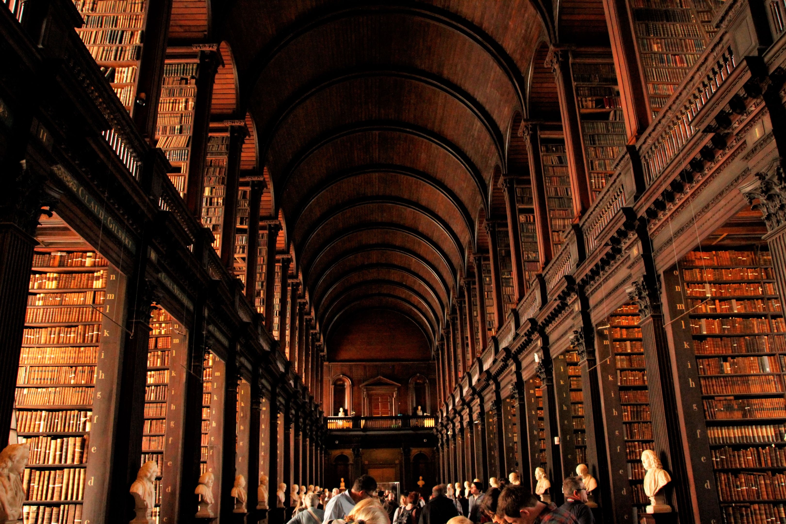Image of library at Trinity College in Dublin Ireland