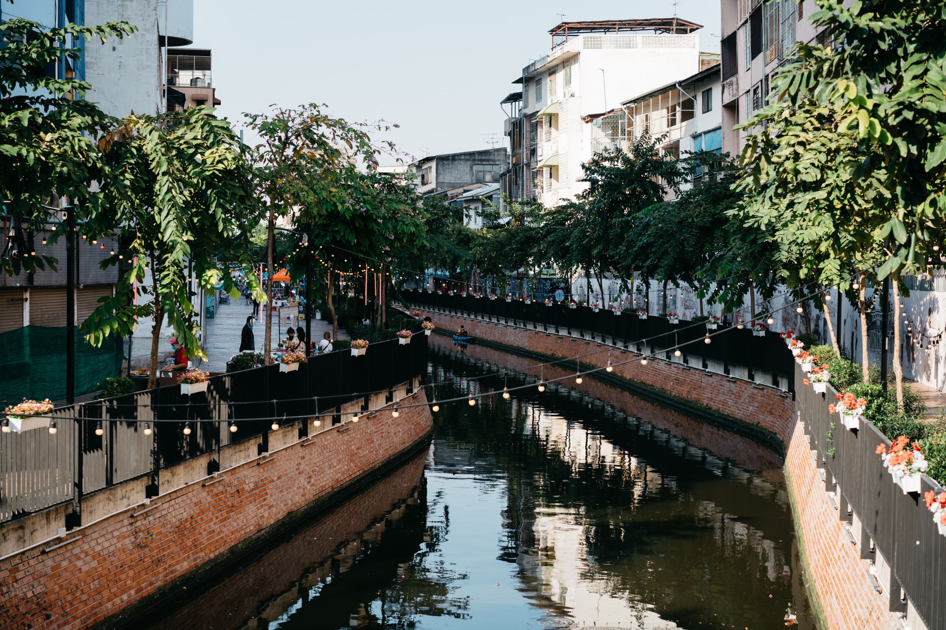 Image of river and buildings in Bangkok Thailand