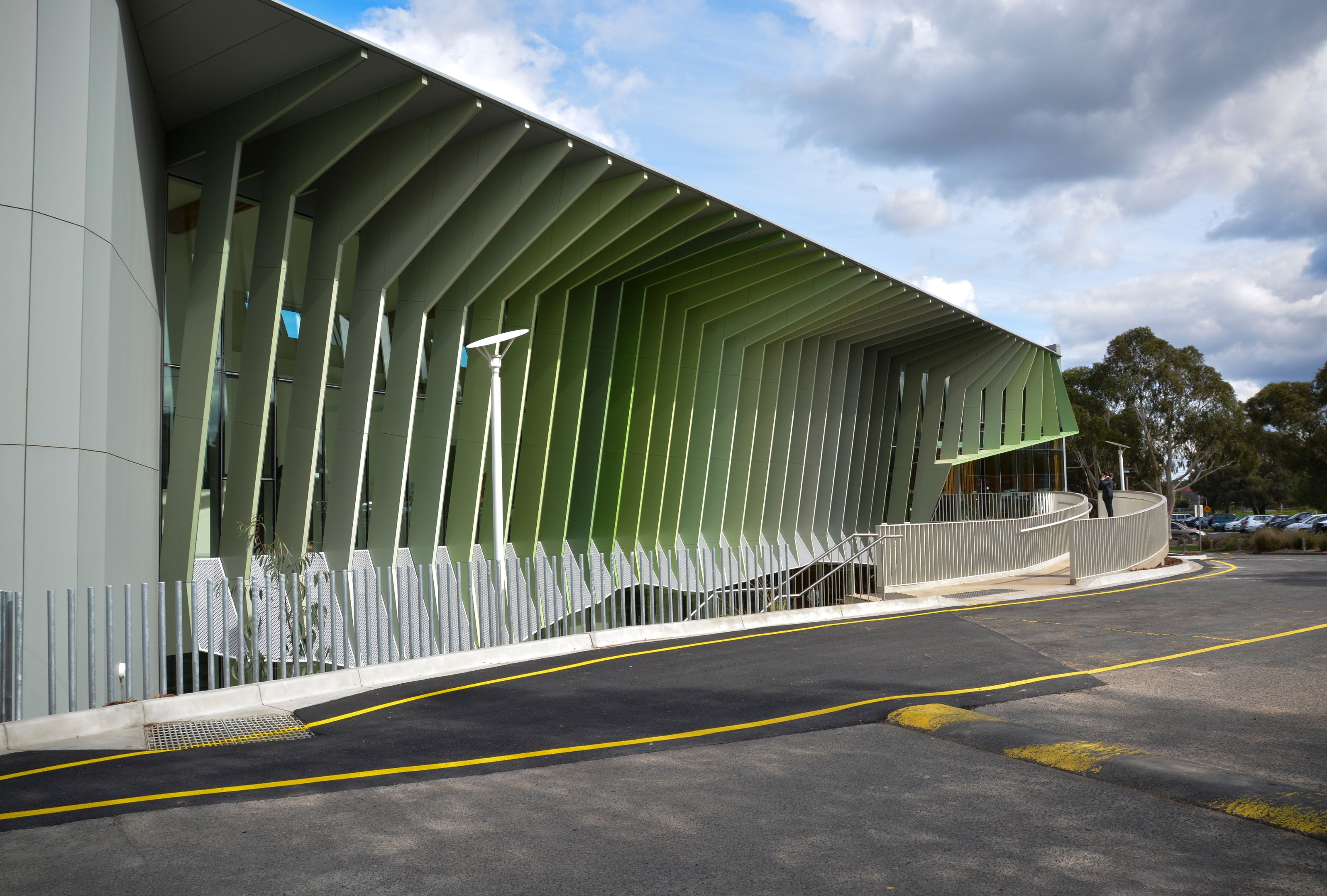 The Kiosk building at Wantirna – a new, architectural building. 