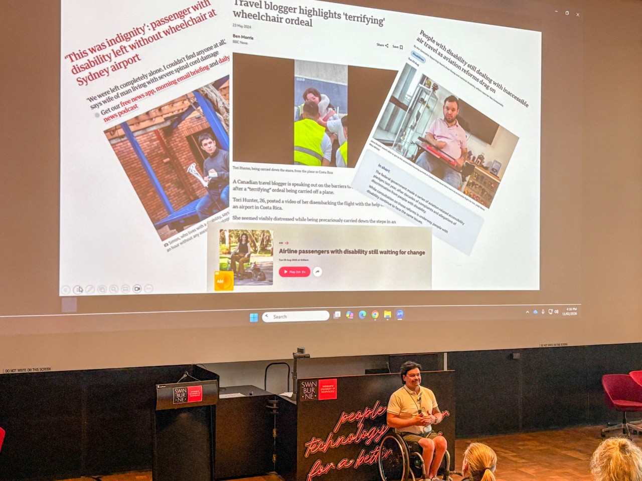 Mark Hanson's thesis explores improving wheelchair accesibility in air travel