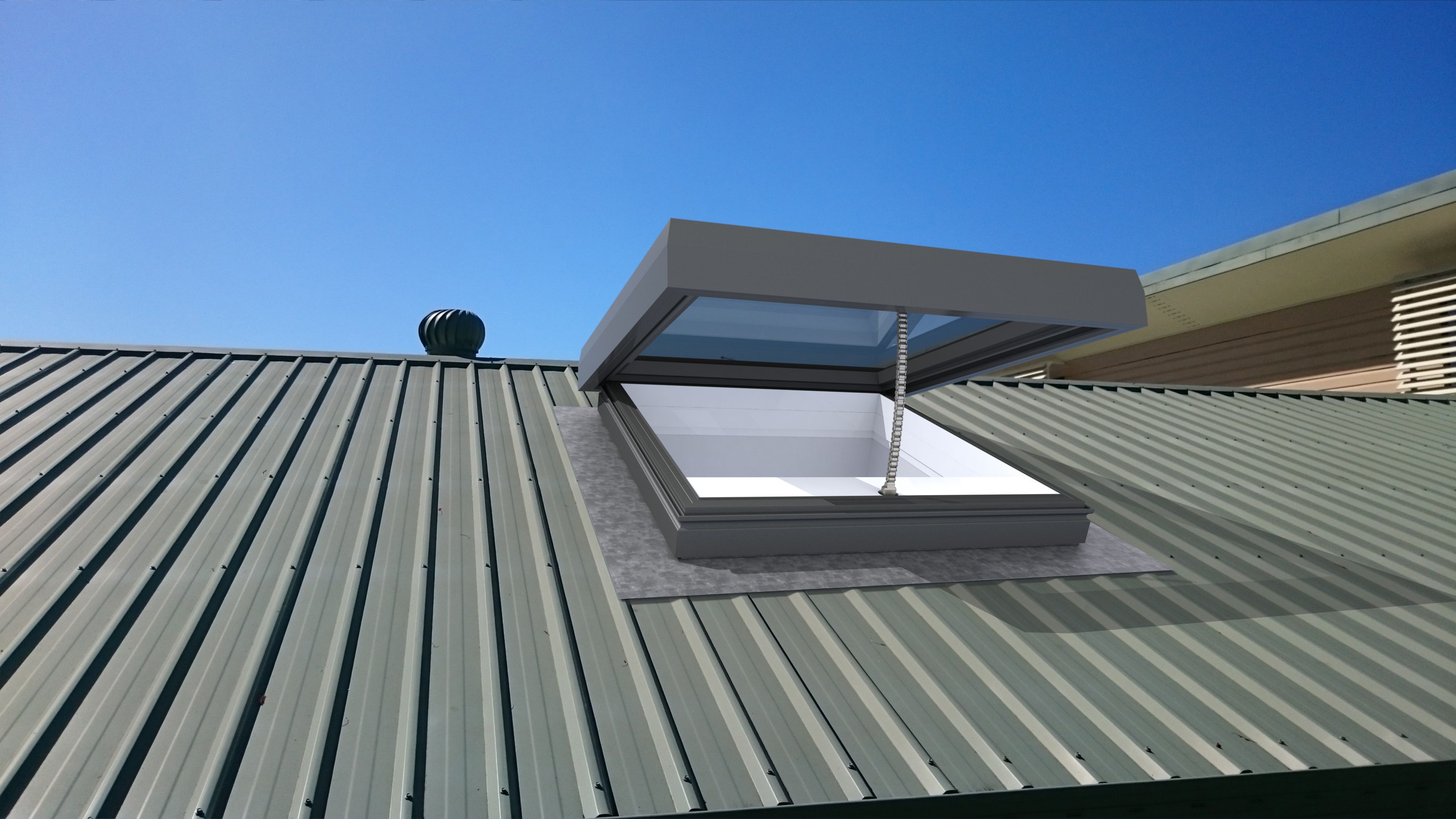 Final rendering of the Atlite openable skylight