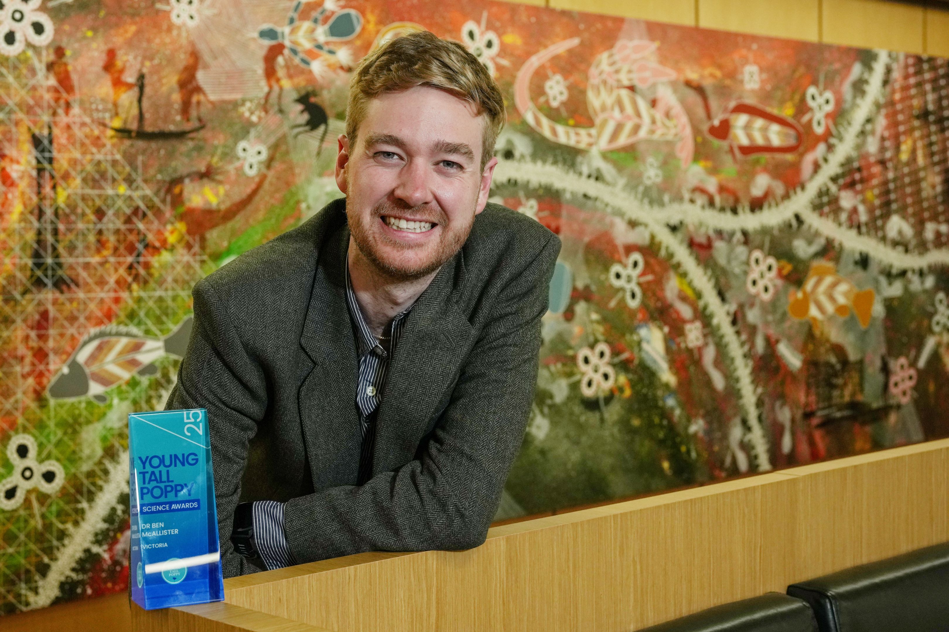 Dr Ben McAllister has been recognised as a 2025 Victorian Young Tall Poppy.