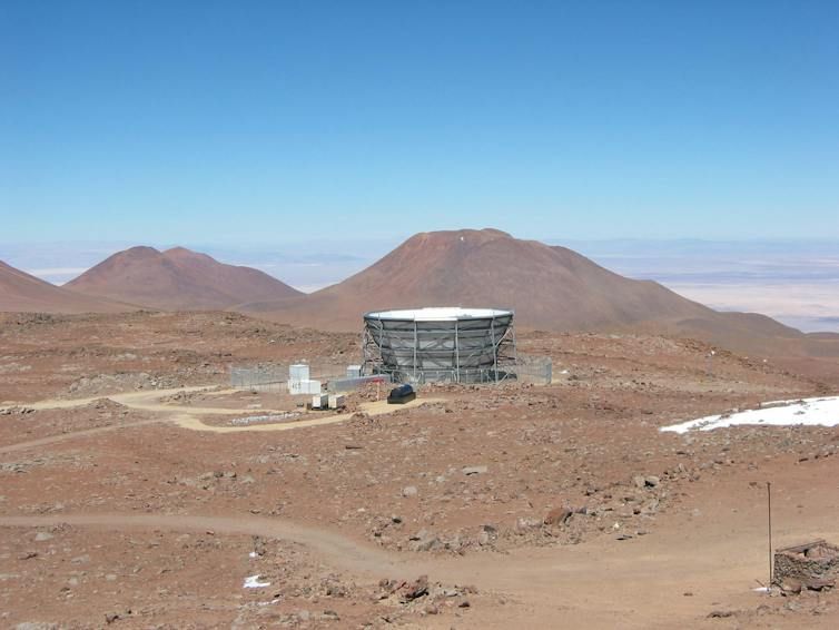 The ACT sits at an altitude of 5,190 meters in Chile’s Atacama desert. Here, the lack of atmospheric water vapour helps to increase its accuracy.