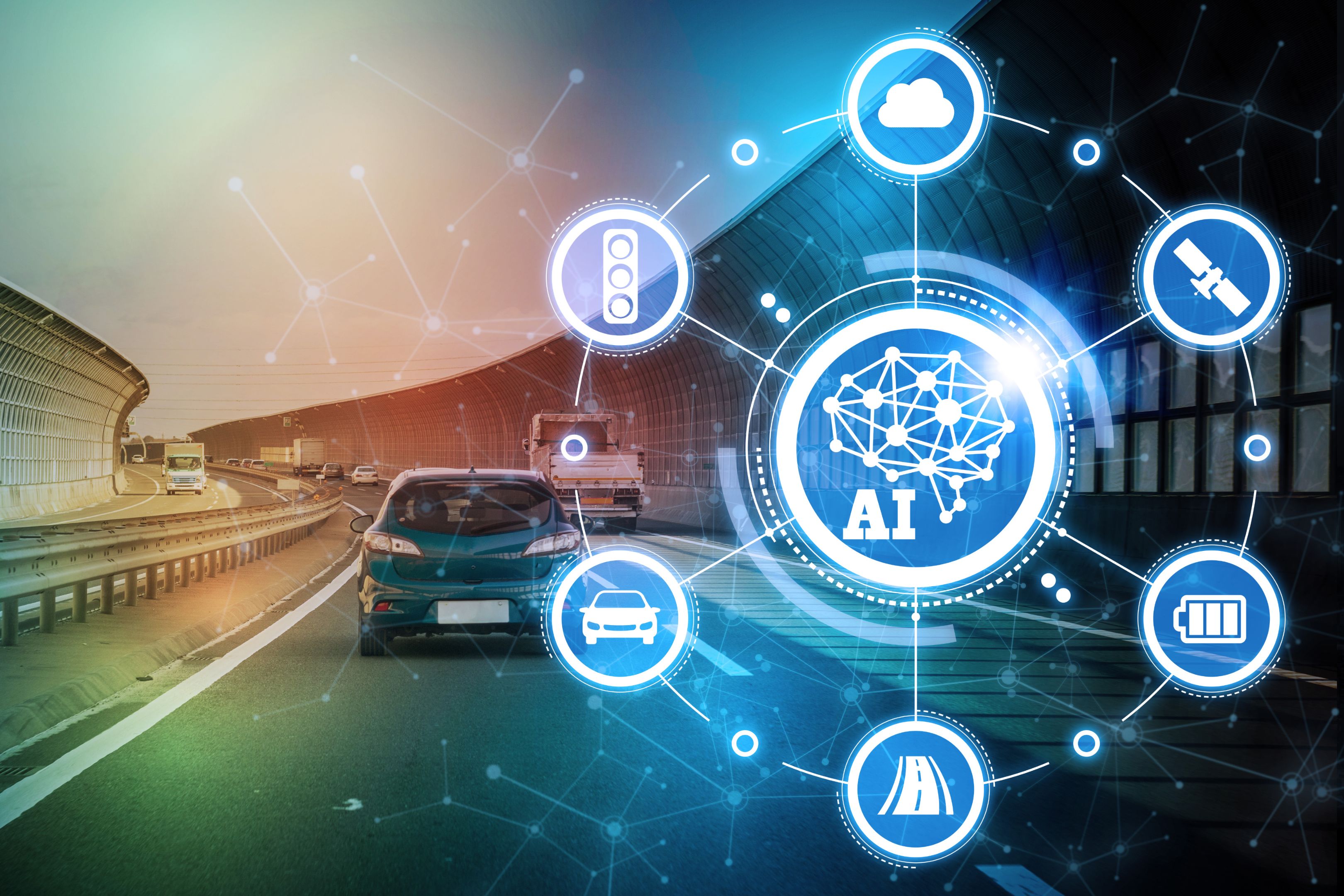Ai(artificial,Intelligence,And,Automotive,Technology.,Autonomous,Car.