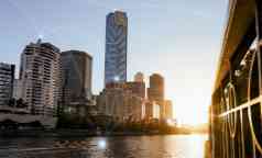 Melbourne city skyline enhanced with beams. Photo credit Archie Morley