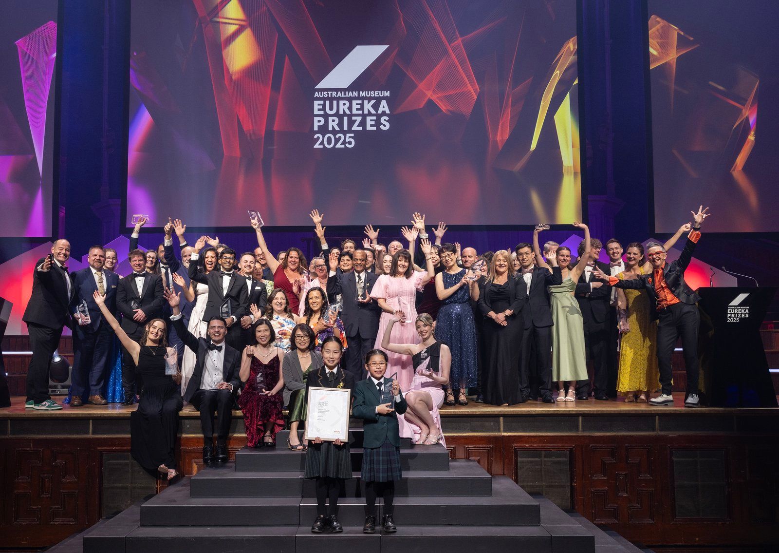 Eureka Awards 2025 winners on stage