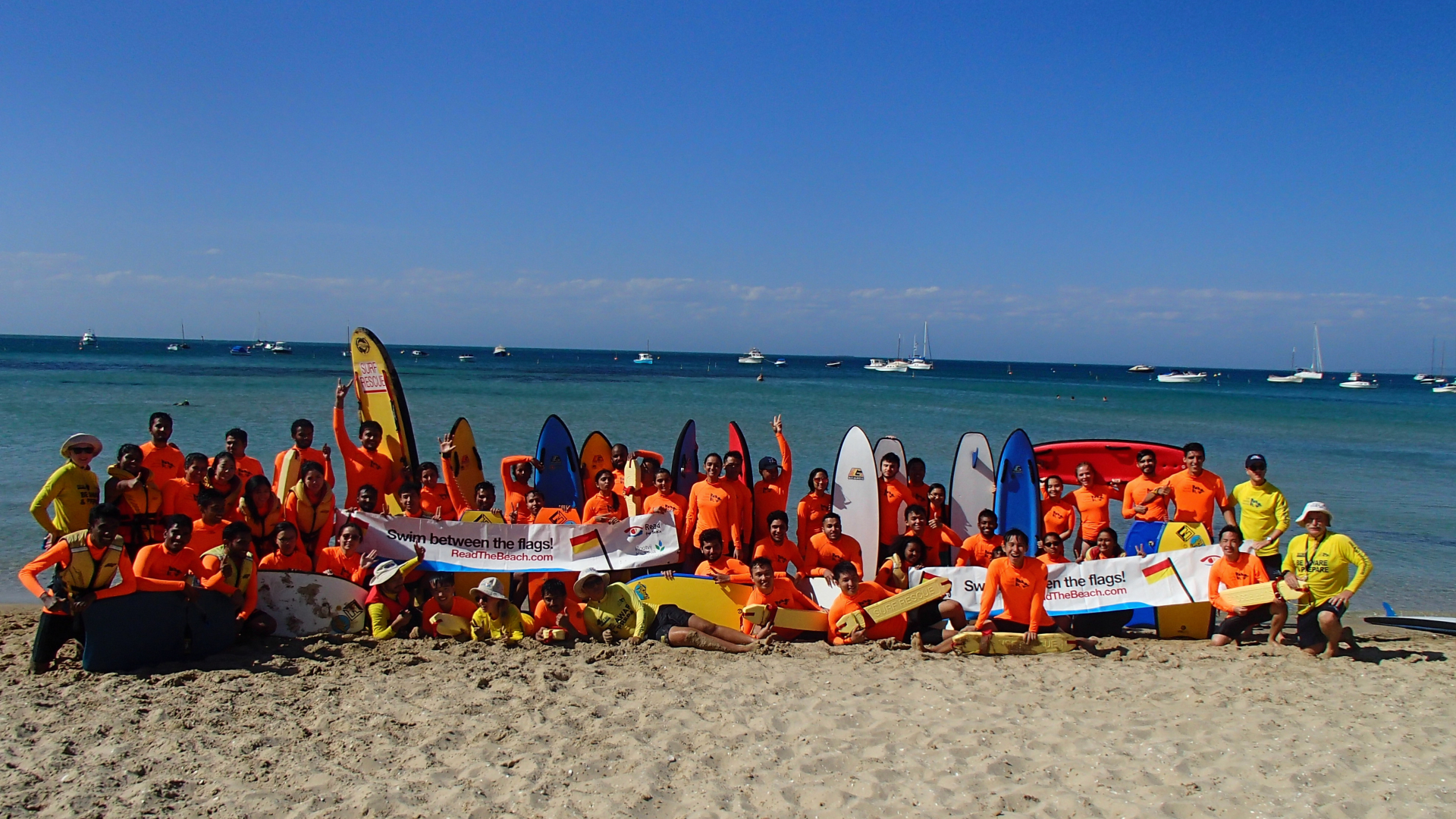 Students learning about safety around waters during Bush and Beach trip