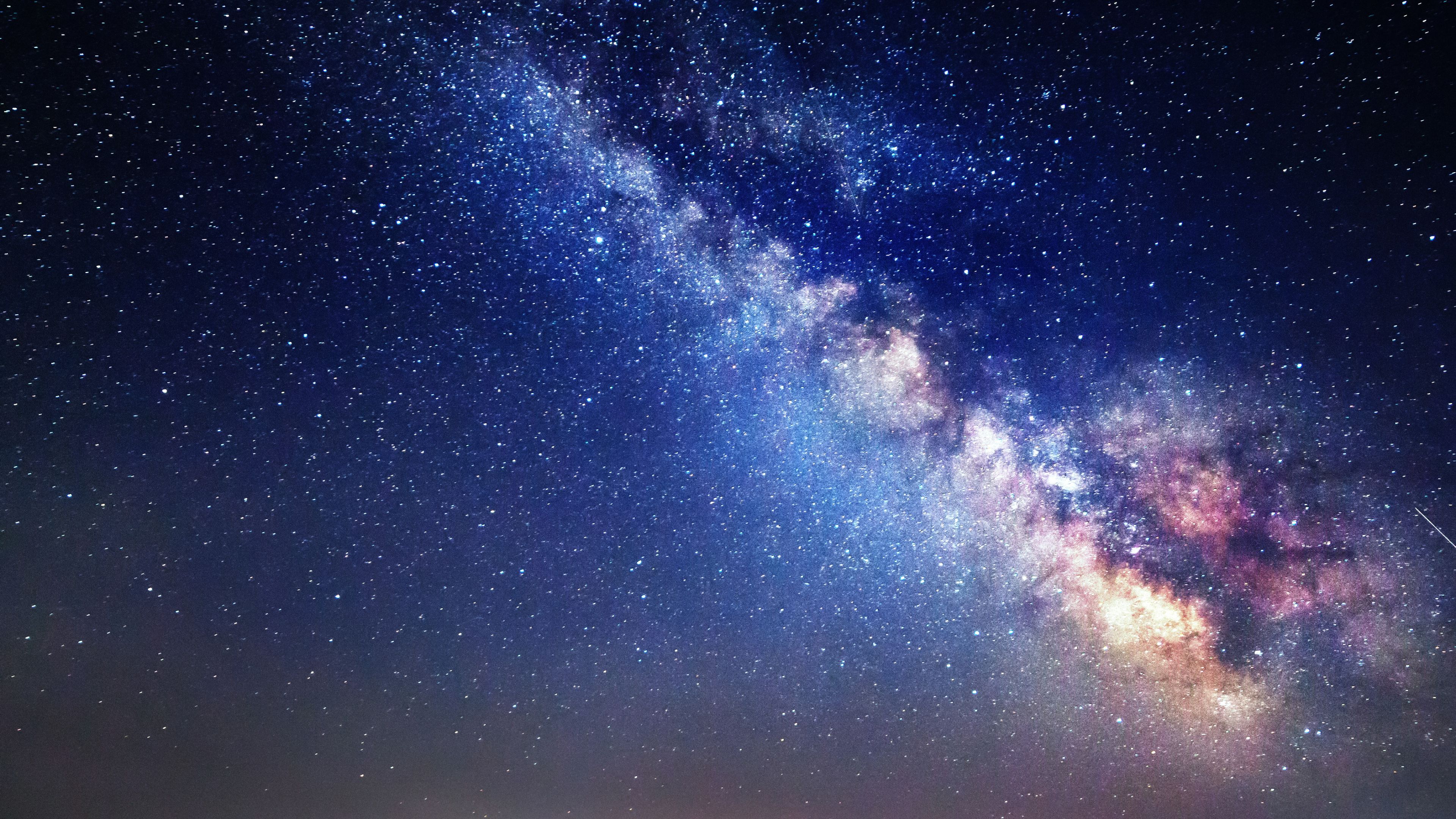 The Milky Way night sky with stars in Crimea.