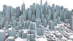 Artistic impression of a 3D modelled cityscape using advanced computer rendering software.