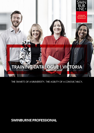 Brochure cover for Swinburne professional training catalogue