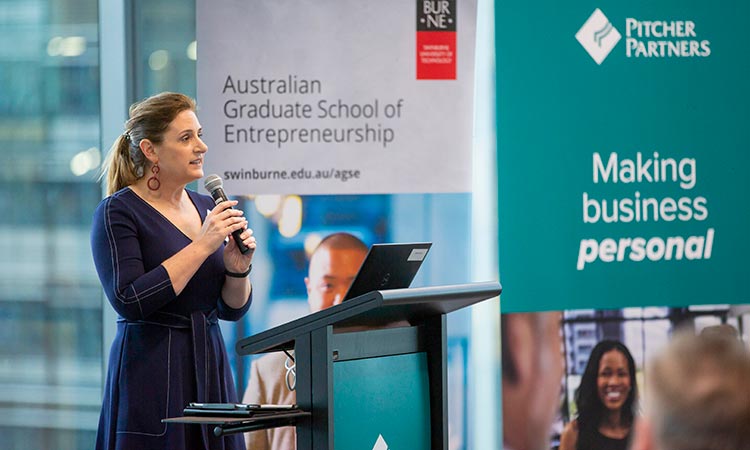 Event: Future of Leadership - Presenter addressing the crowd