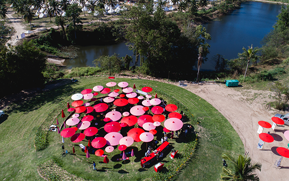 aerial view of Wonderfruit Festival