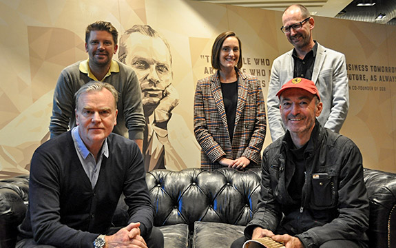 Left to right: Ben Welsh, Nick Cleeve, Anna Bollinger (DDB) with David Reid (Swinburne), and John Greig (Western Sydney University).