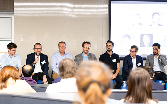 Panellists discussing fintech