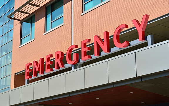 Stock image of emergency department