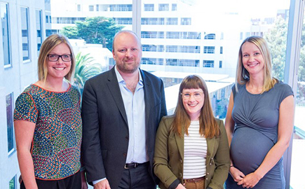 A photo of staff members from the Voices Clinic